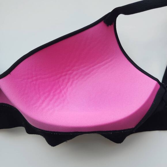 PINK Victoria's Secret Wear Everywhere Wireless Lightly Lined Bra Black 34D - Picture 6 of 10